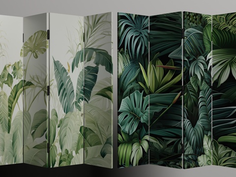  现代屏风隔断3d模型 