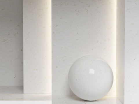  石英石Noblle Quartz Q716卡拉拉阳光3d模型 