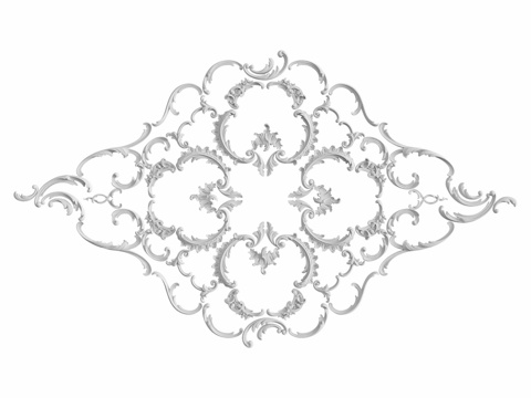  灰泥装饰花饰套装130号3d模型 