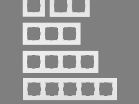  Werk系列哑光塑料开关插座边框3d模型 