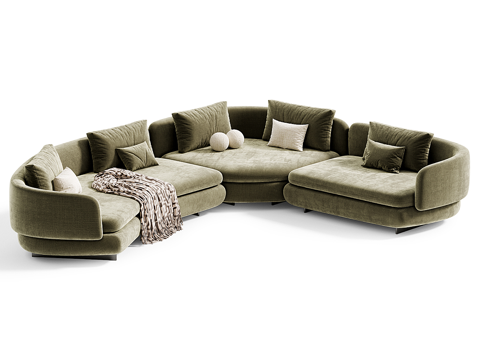  异形沙发3d模型 