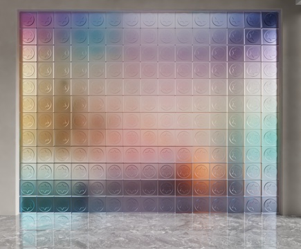  现代玻璃隔断3d模型 