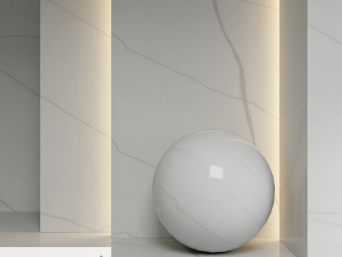  亚克力石 GRANDEX M-607 白雪石3d模型 