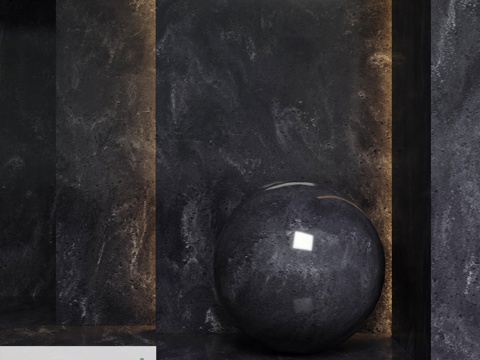  亚克力石 GRANDEX M-798 黑珍珠3d模型 