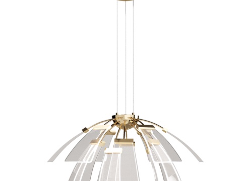  悬挂式水晶吊灯 WERTMARK HALLA WE455.13d模型 