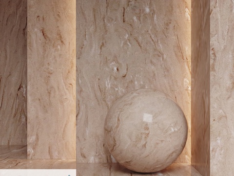  亚克力石材 GRANDEX M-705 湖滨海岸3d模型 