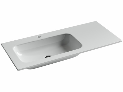  OM Grace悬挂式洗脸盆，矩形，1010x4573d模型 