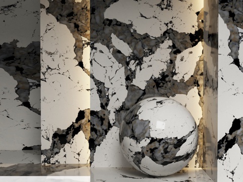  石英石 Noblle Quartz Q901 巴塔哥尼亚金3d模型 