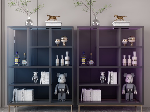  现代置物柜3d模型 