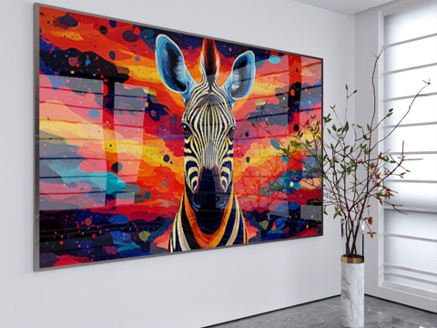  现代挂画3d模型 