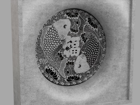  现代背景墙3d模型 