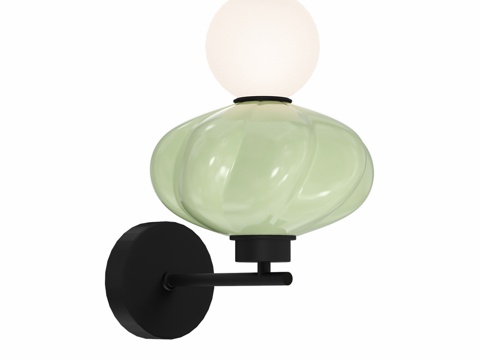  OM LED灯，黑色，绿蛋白石色，FLORENTINI， L3d模型 