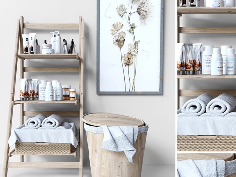  卫生间洗漱用品3d模型 