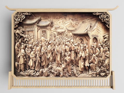  现代屏风隔断3d模型 