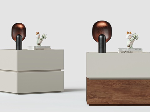 现代电视柜su模型