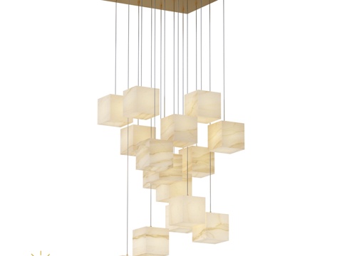  OM 吊灯 Solidez FL1109-16P 萤石3d模型 