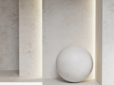  石英石 Noblle Quartz Q859 混凝土黄铜3d模型 