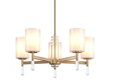  OM 玻璃灯罩杆式吊灯 LH56261,3d模型 