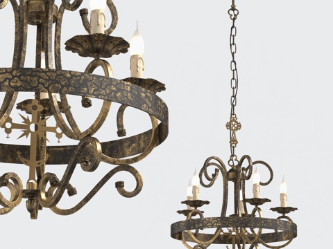  RS239 5枝形吊灯3d模型 