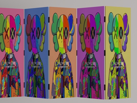  现代屏风3d模型 