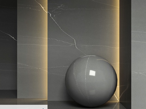  亚克力石 GRANDEX M-606 灰白石3d模型 