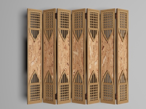  现代屏风隔断3d模型 