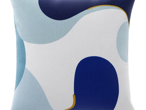  OM_棉质装饰靠枕，附作者签名3d模型 