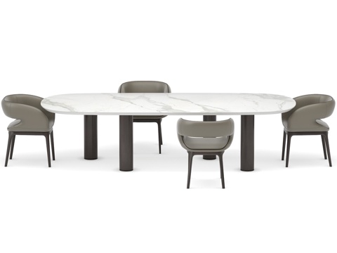  含餐桌的餐具套装 STF (Statuario) 280x13d模型 