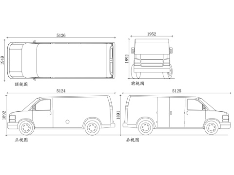 大型厢式货车 全厢式货车 大厢货车 重型厢式货车cad施工图
