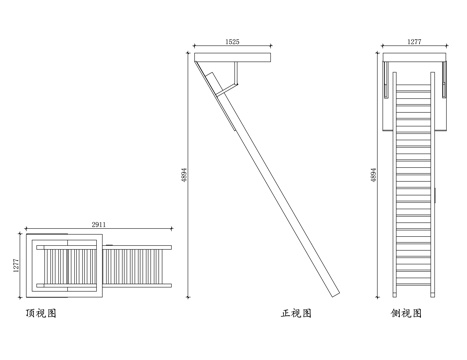伸缩梯子 升降梯 拉伸梯 便携伸缩梯 工程伸缩梯cad施工图