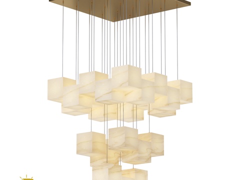  Solidez FL1109-25P 萤石吊灯3d模型 