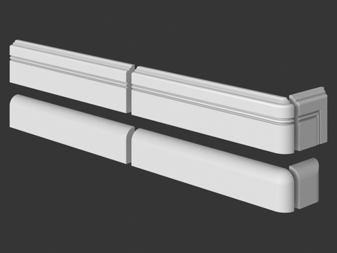  37和71型踢脚板带端头。LepGrand3d模型 