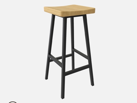  半高吧凳 HALLS-65 by Stal-Massiv3d模型 