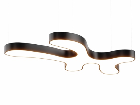  云系列S1800 LED吊灯3d模型 