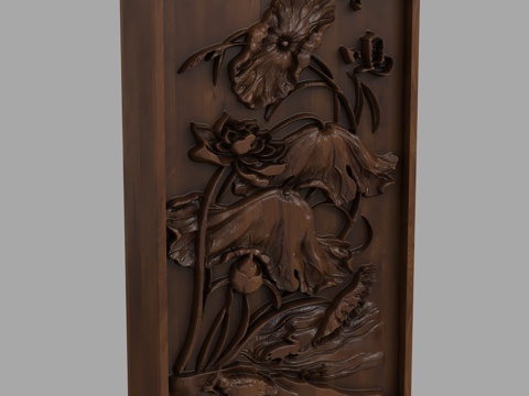  现代浮雕墙3d模型 