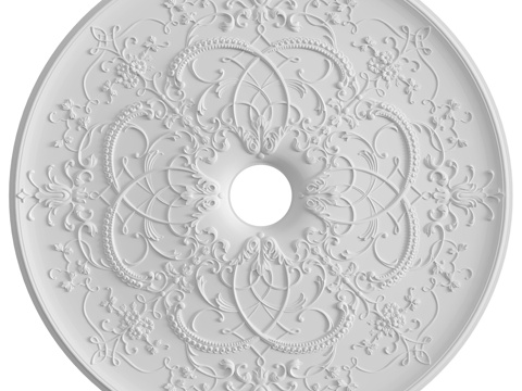  带装饰线的预制花饰，编号1263d模型 