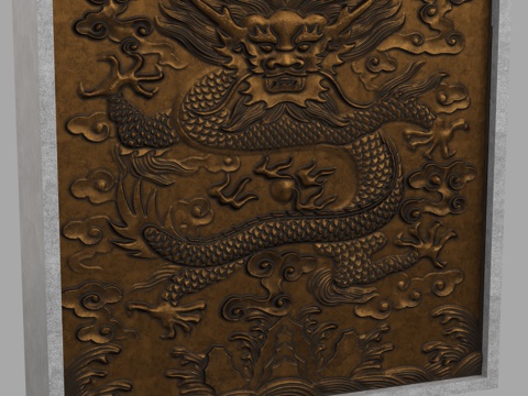  现代浮雕墙3d模型 