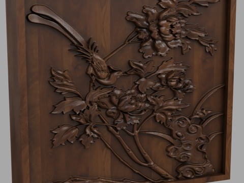  现代浮雕墙3d模型 