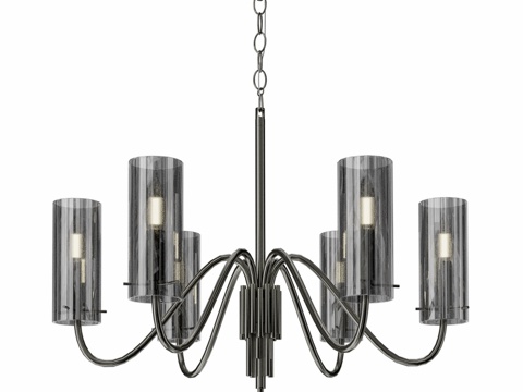  OM灯具（白炽灯泡款），镍材质，透明款3d模型 