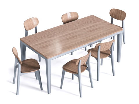  OM THE-IDEA 家具套装 MAVIS 餐桌与 Gin3d模型 