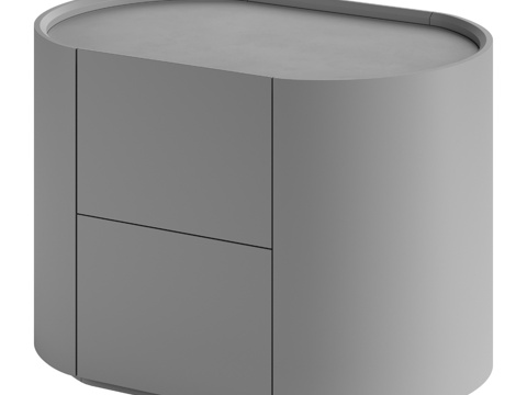  OM床头柜Lagom双抽屉款60厘米宽3d模型 