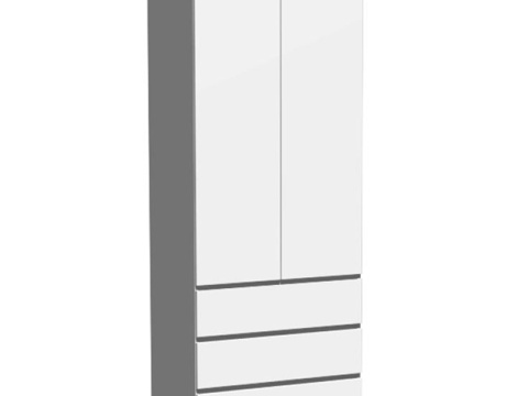  带抽屉双门衣柜 Tokko (Tokko)3d模型 