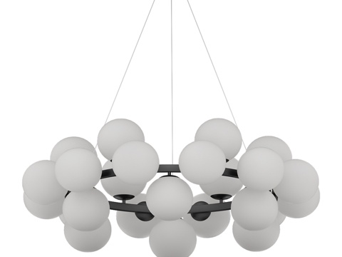 西达黑吊灯 07508-24,193d模型