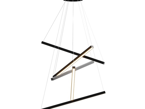 悬挂式LED灯 Line Cascad 5x750mm OM3d模型