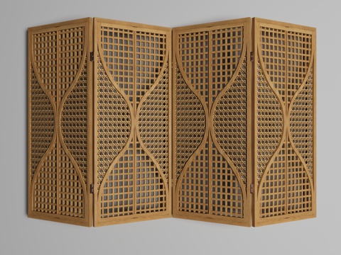  现代屏风隔断3d模型 