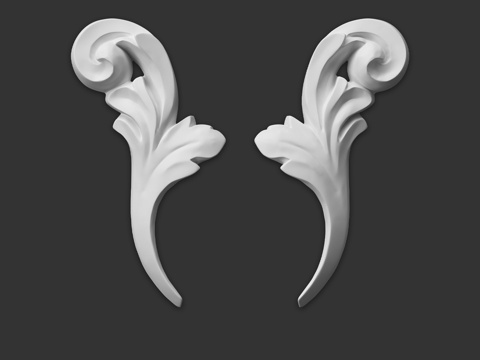  角 SU144 (一对)3d模型 