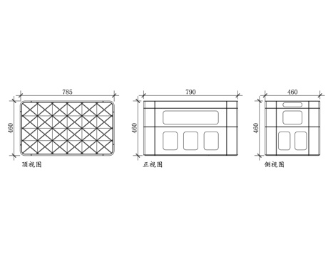 乳制品周转箱 鲜奶运输箱 乳品保温箱 奶品配送箱 乳饮专用运cad施工图