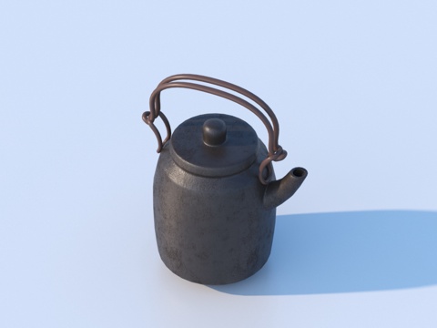  水壶 铁壶 茶壶 茶具3d模型 