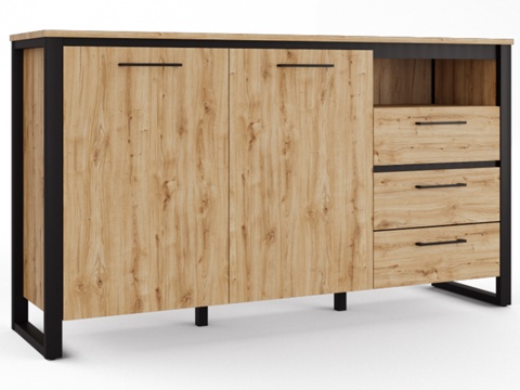  带抽屉的双门柜 托拉3d模型 