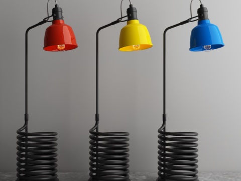  现代落地灯3d模型 